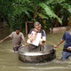 This older woman was rescued from her flooding home.